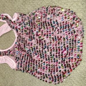 80s Vintage Sequin Hobo Bag